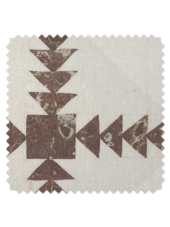 Borden' Linen Fabric by Nathan Turner - Brown