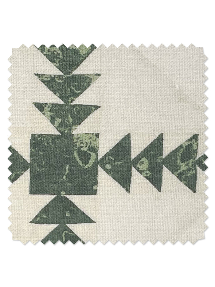 Borden' Linen Fabric by Nathan Turner - Dark Green