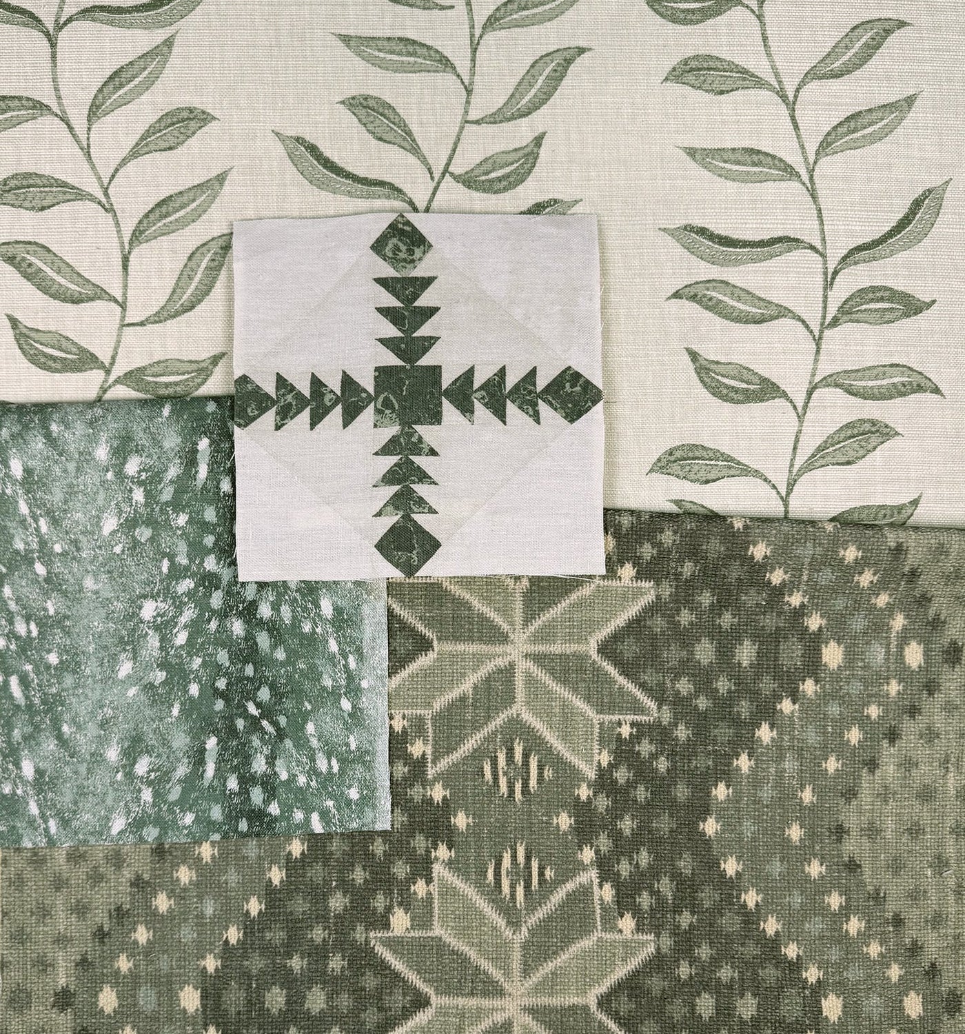 'Borden' Linen Fabric by Nathan Turner - Dark Green