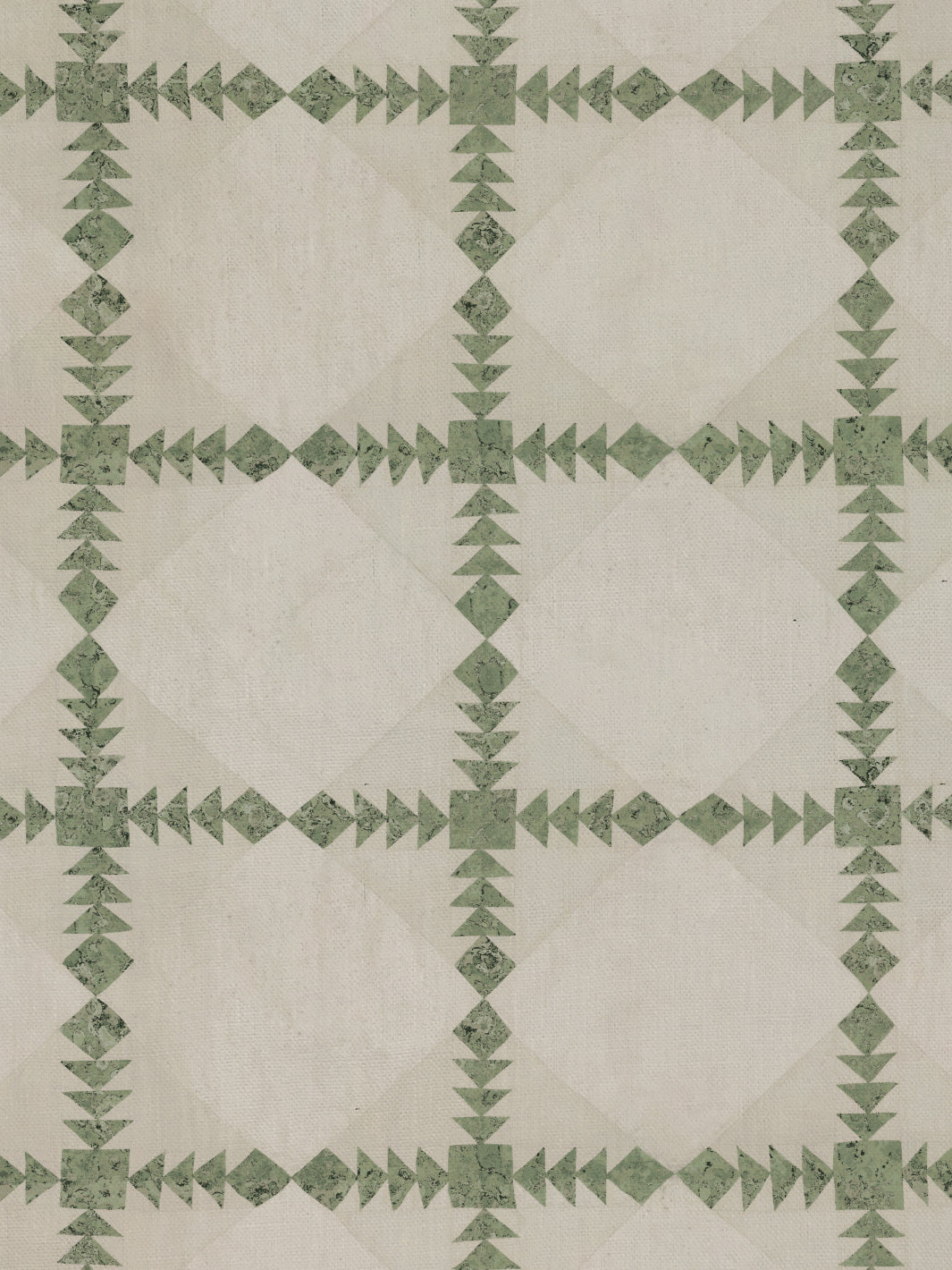 'Borden' Linen Fabric by Nathan Turner - Green