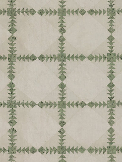 'Borden' Linen Fabric by Nathan Turner - Green