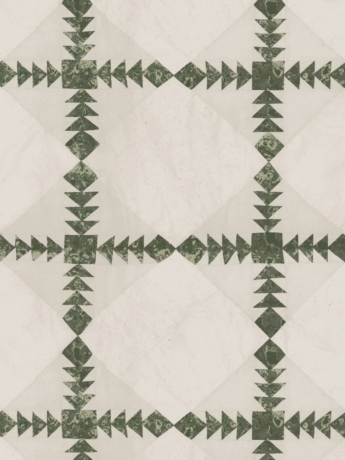 'Borden' Wallpaper by Nathan Turner - Dark Green