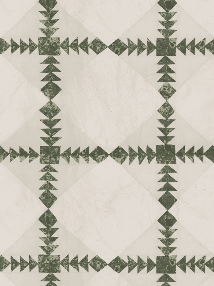 'Borden' Wallpaper by Nathan Turner - Dark Green