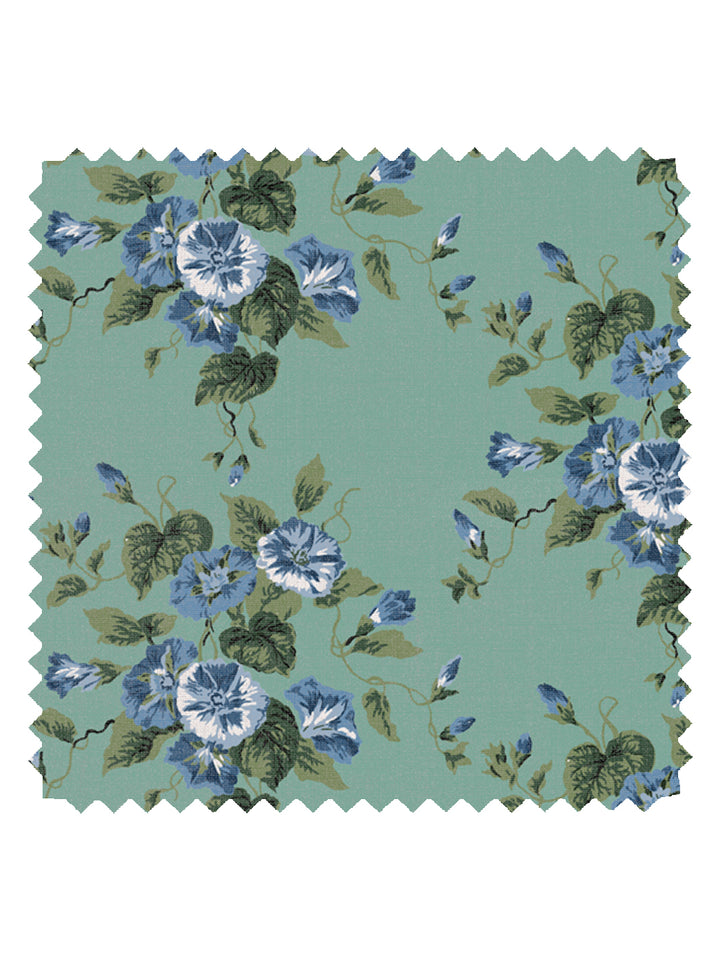 'Bouquet Gloire' Linen Fabric by Clare V. - Antique Green