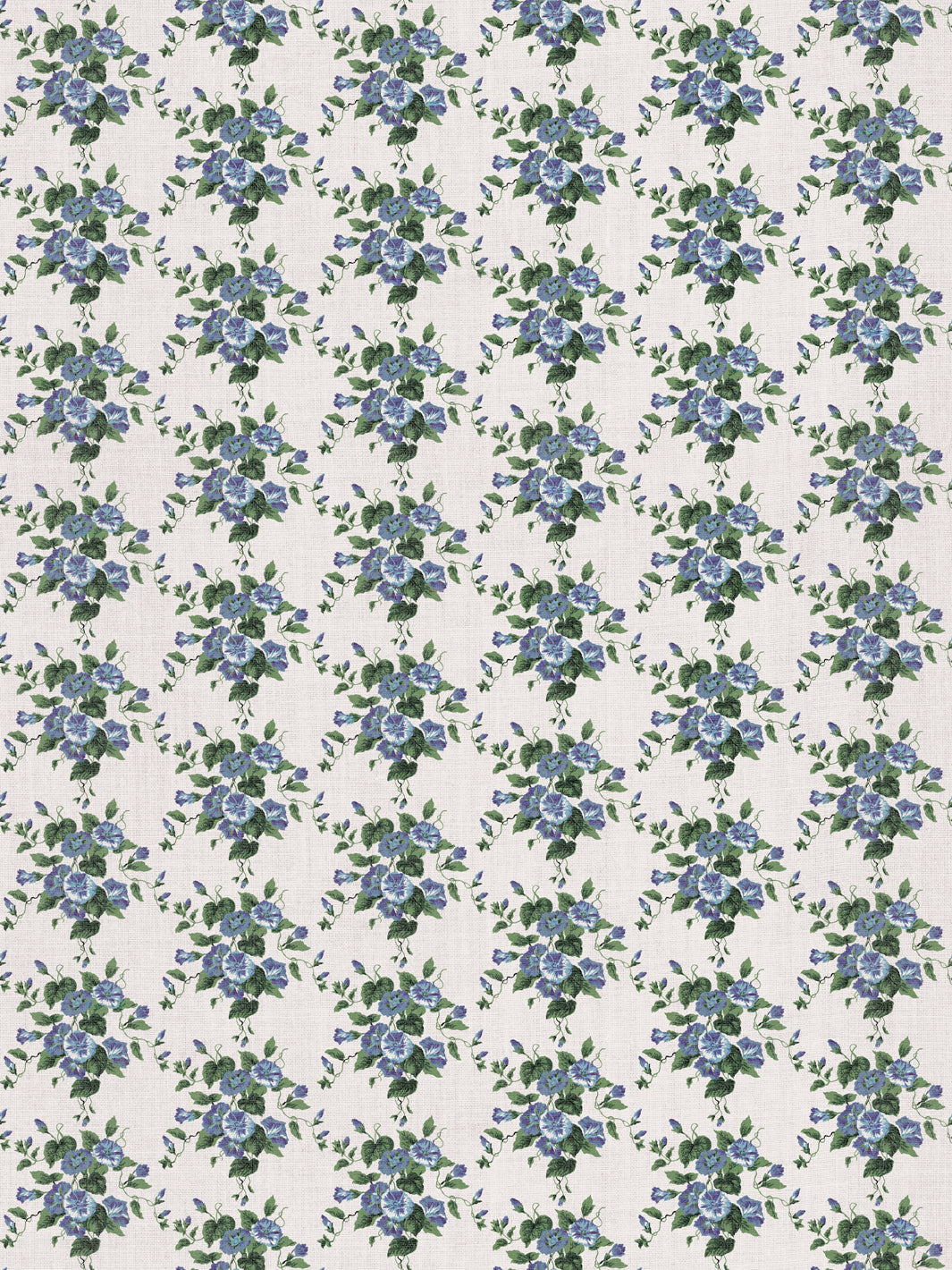 'Bouquet Gloire' Linen Fabric by Clare V. - Violet Sky