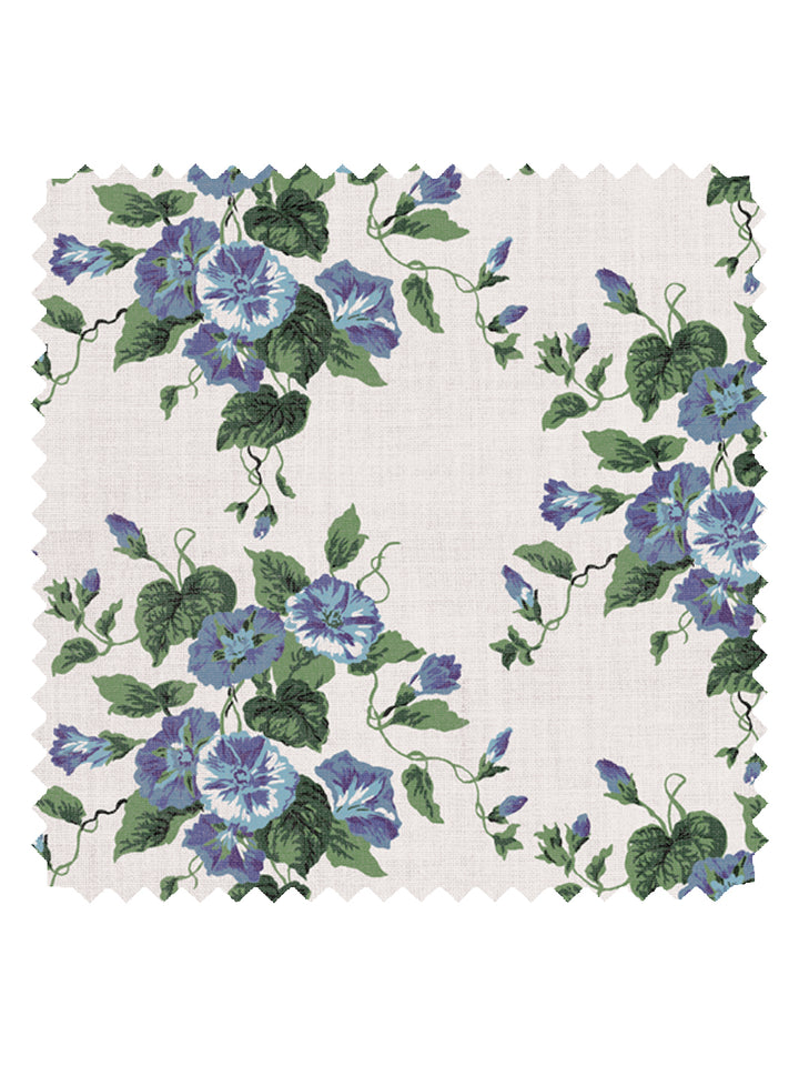 'Bouquet Gloire' Linen Fabric by Clare V. - Violet Sky
