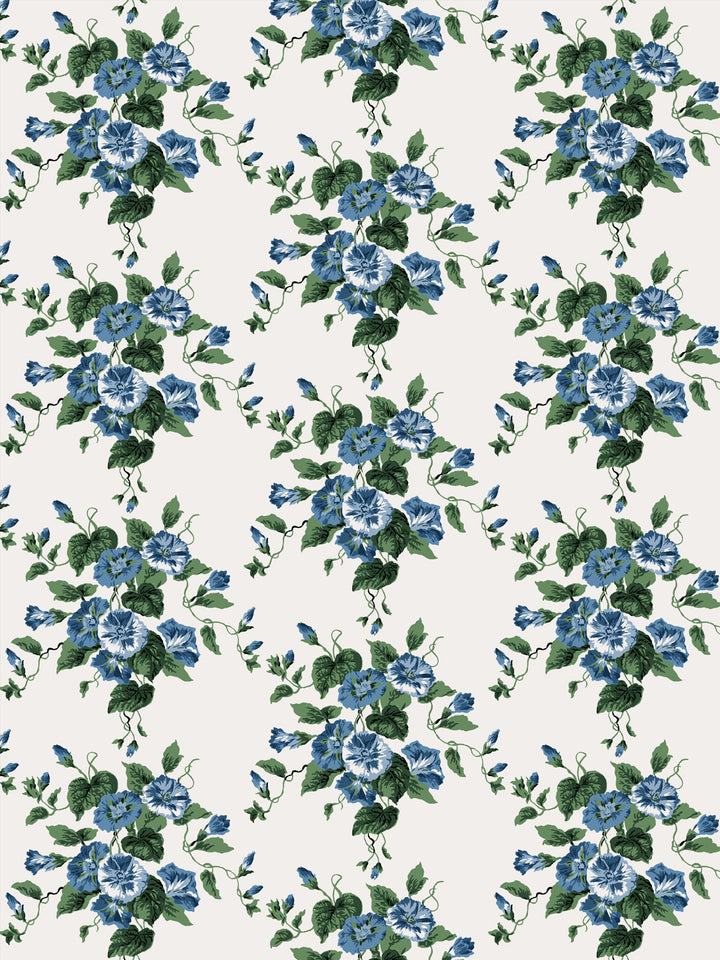 'Bouquet Gloire' Wallpaper by Clare V. - Blue Green