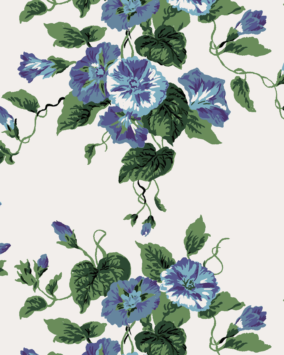 'Bouquet Gloire' Wallpaper by Clare V. - Violet Sky