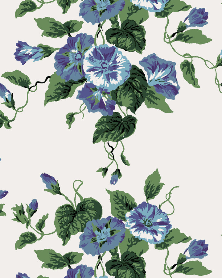 'Bouquet Gloire' Wallpaper by Clare V. - Violet Sky