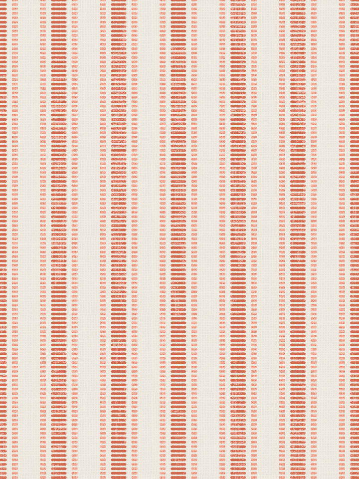 'Boys Pajamas' Wallpaper by Flint Wood & Hicks - Dark Coral
