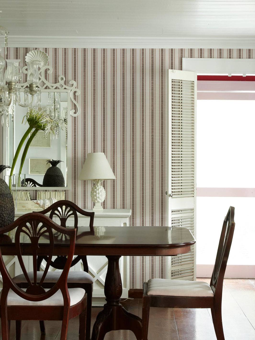 'Boys Pajamas' Wallpaper by Flint Wood & Hicks - Mahogany Brown