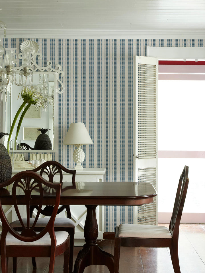 'Boys Pajamas' Wallpaper by Flint Wood & Hicks - Navy