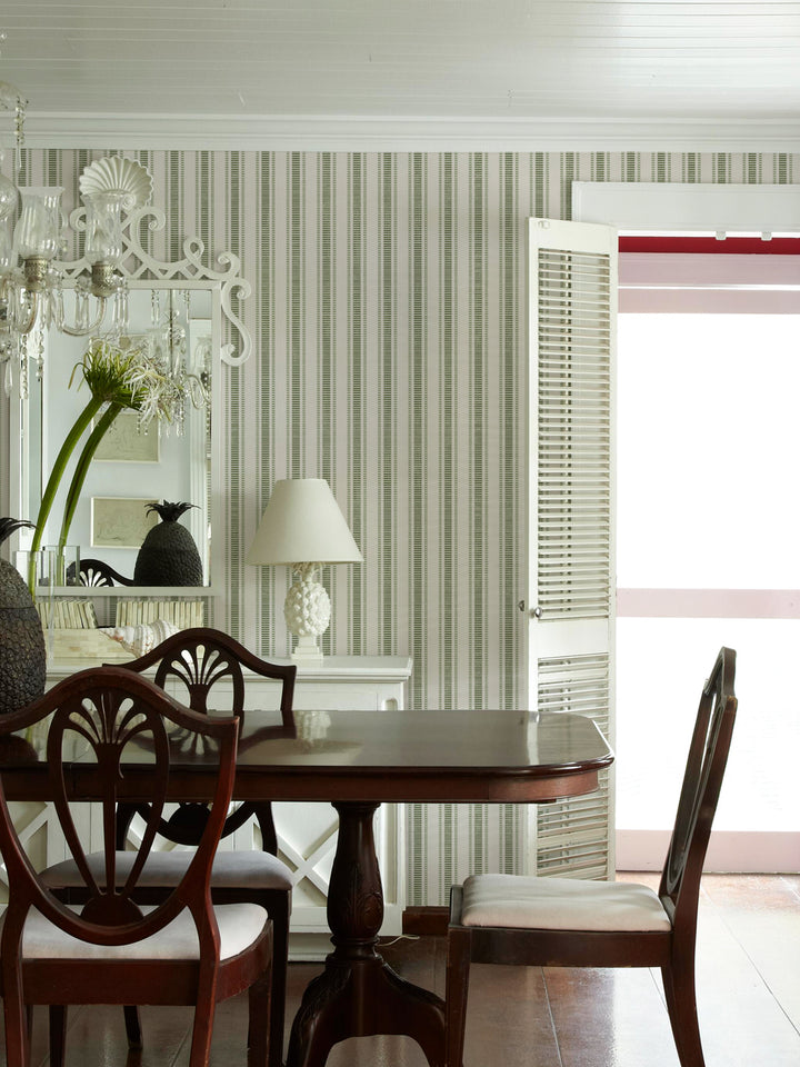 'Boys Pajamas' Wallpaper by Flint Wood & Hicks - Olive