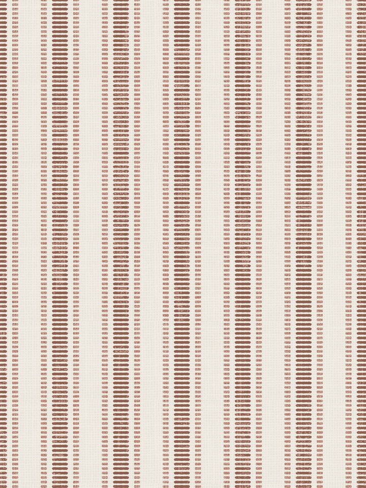 'Boys Pajamas' Wallpaper by Flint Wood & Hicks - Red Brown
