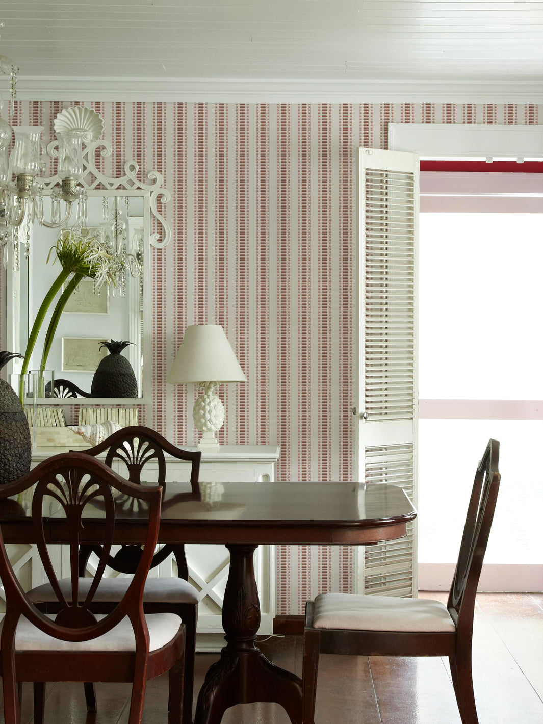 'Boys Pajamas' Wallpaper by Flint Wood & Hicks - Red Brown