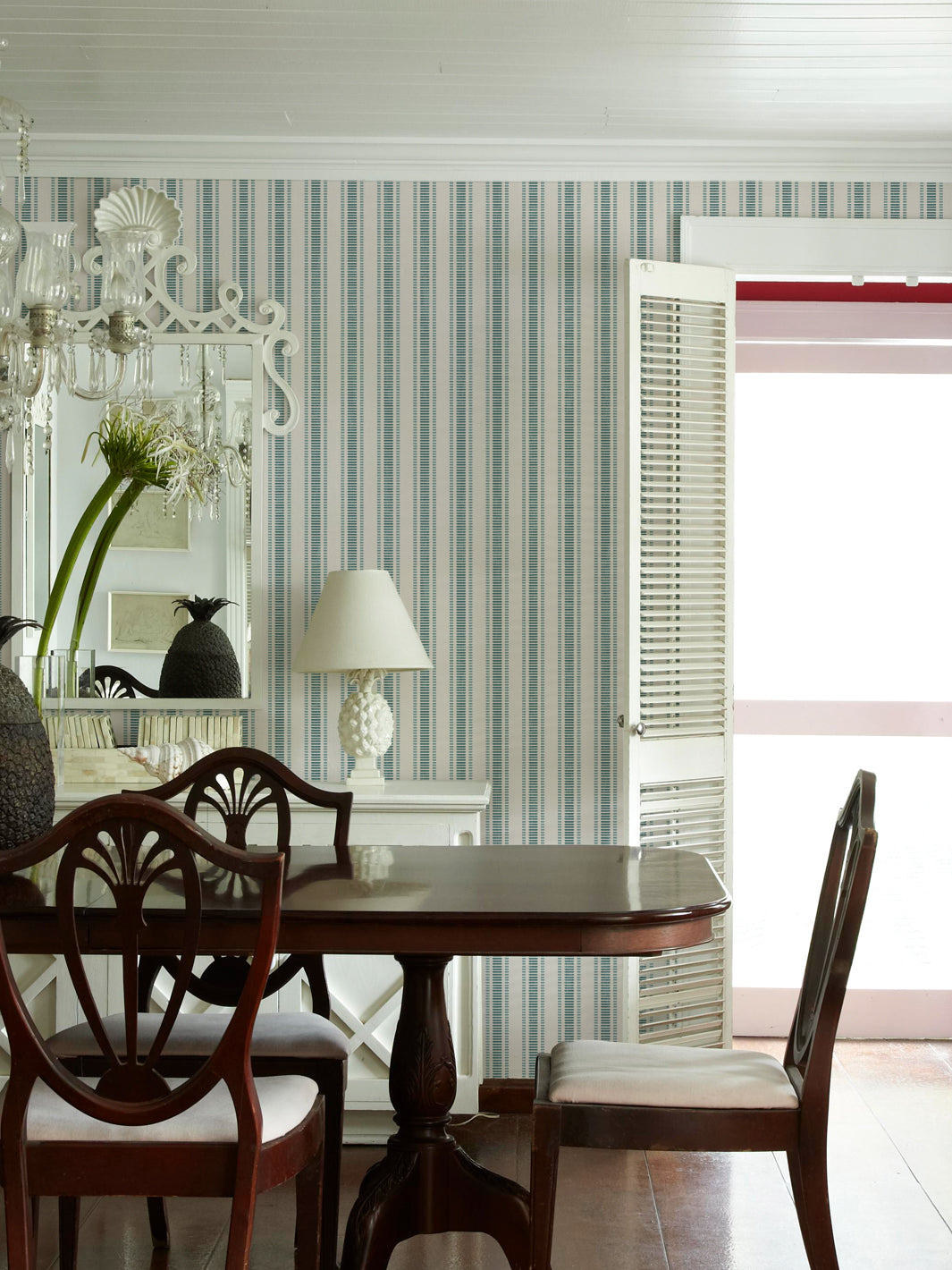 'Boys Pajamas' Wallpaper by Flint Wood & Hicks - Seafoam