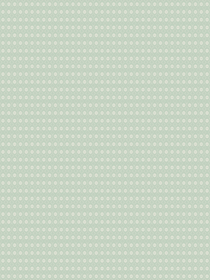 'Buttonwood' Wallpaper by Flint Wood & Hicks - Cream on Minty Green