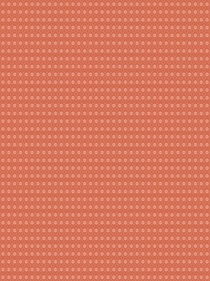 'Buttonwood' Wallpaper by Flint Wood & Hicks - Dark Coral