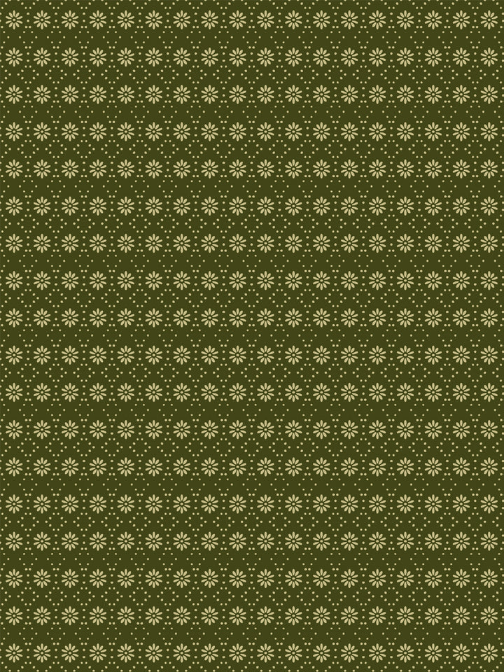 'Buttonwood' Wallpaper by Flint Wood & Hicks - Dark Olive
