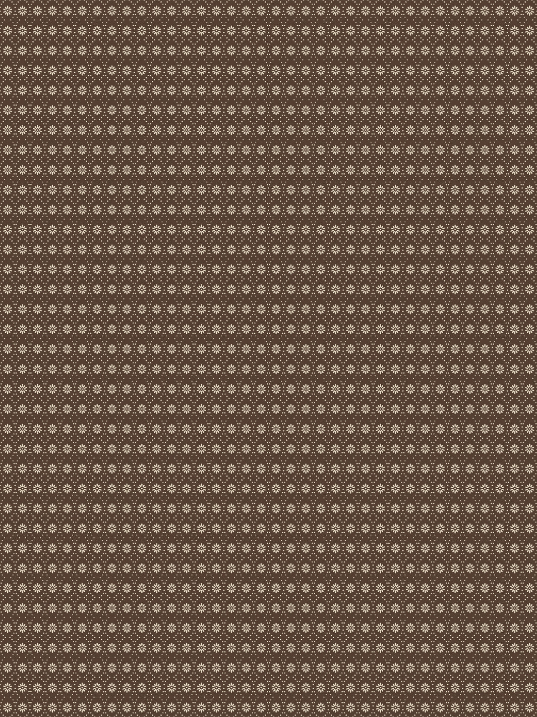 'Buttonwood' Wallpaper by Flint Wood & Hicks - Dark Sand on Mahogany