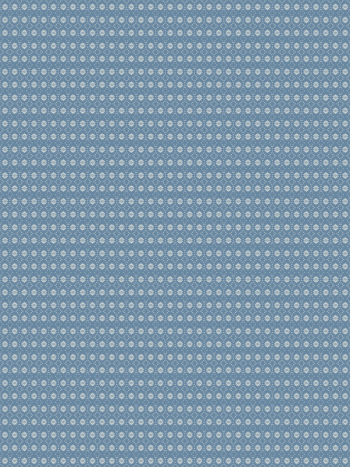 'Buttonwood' Wallpaper by Flint Wood & Hicks - Eggshell on Blue