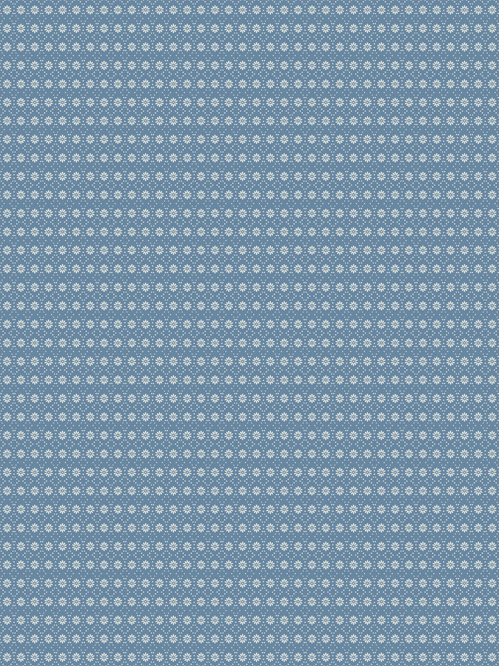 'Buttonwood' Wallpaper by Flint Wood & Hicks - Eggshell on Blue
