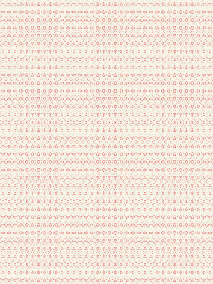 'Buttonwood' Wallpaper by Flint Wood & Hicks - Eggshell on Pink