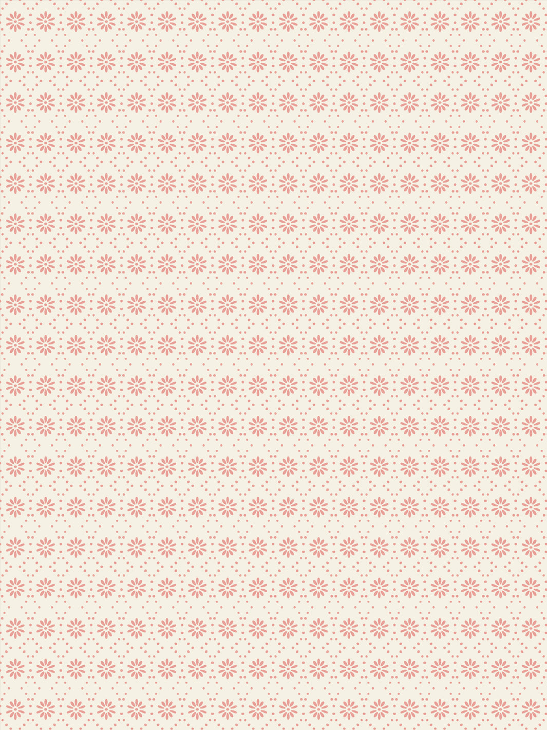 'Buttonwood' Wallpaper by Flint Wood & Hicks - Eggshell on Pink