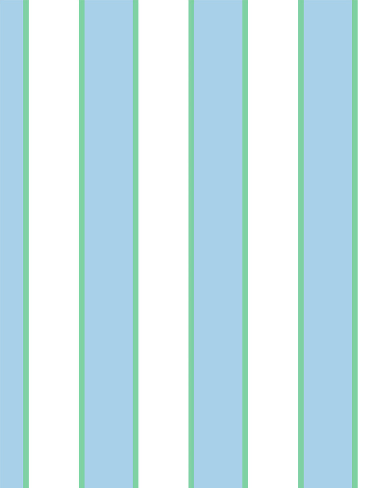 'Cabana Stripe' Wallpaper by Meri Meri - Light Blue