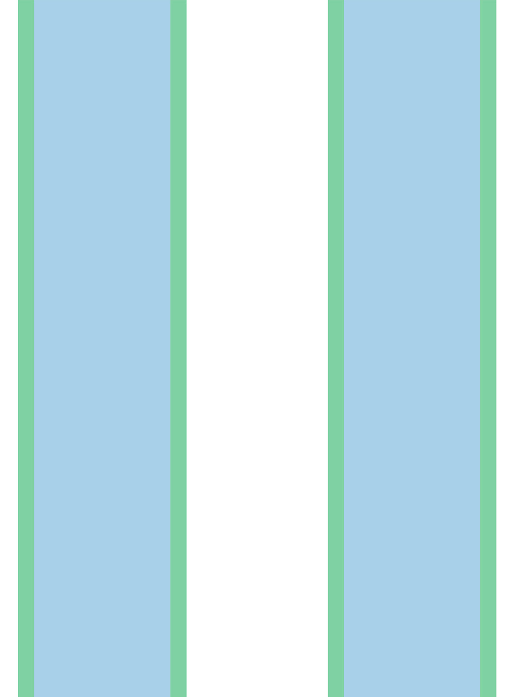 'Cabana Stripe' Wallpaper by Meri Meri - Light Blue