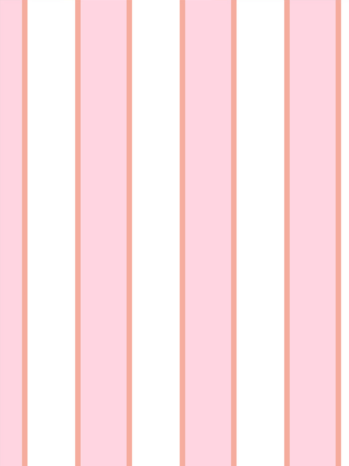 'Cabana Stripe' Wallpaper by Meri Meri - Pink