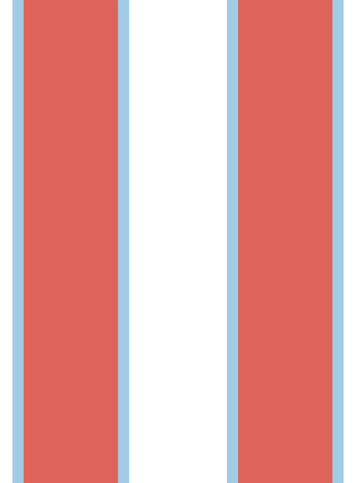 'Cabana Stripe' Wallpaper by Meri Meri - Red