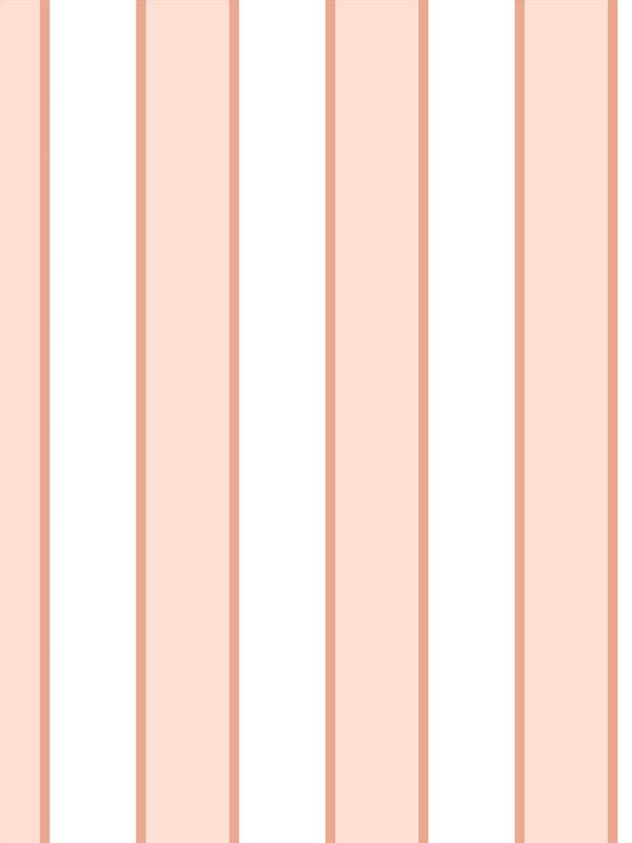 'Cabana Stripe' Wallpaper by Meri Meri - Soft Peach