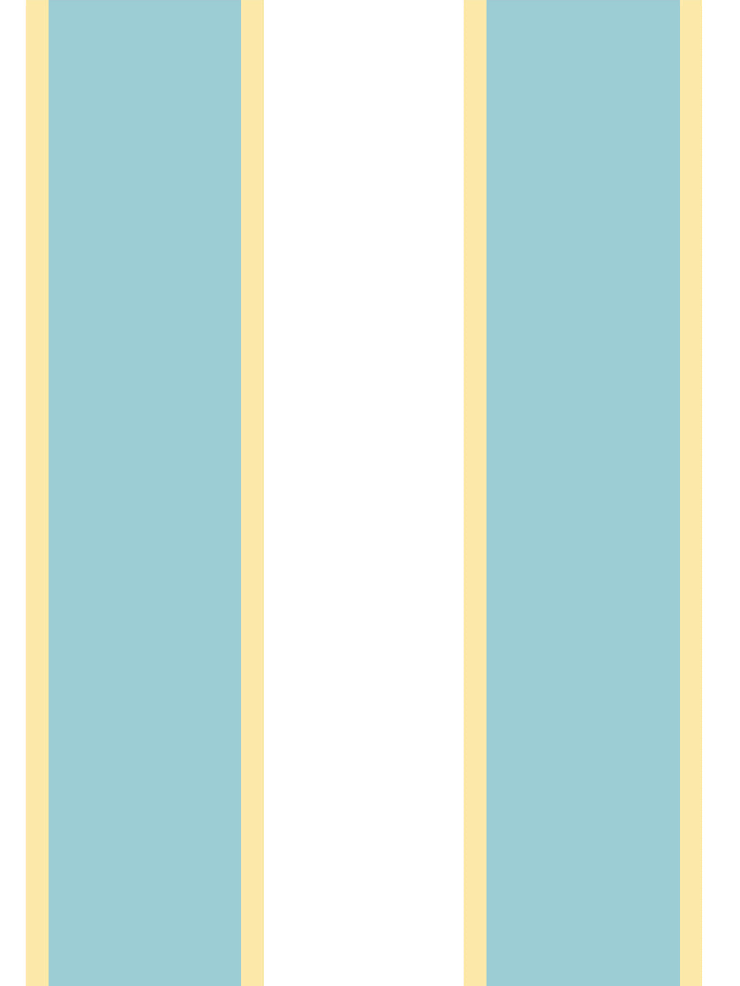 'Cabana Stripe' Wallpaper by Meri Meri - Teal