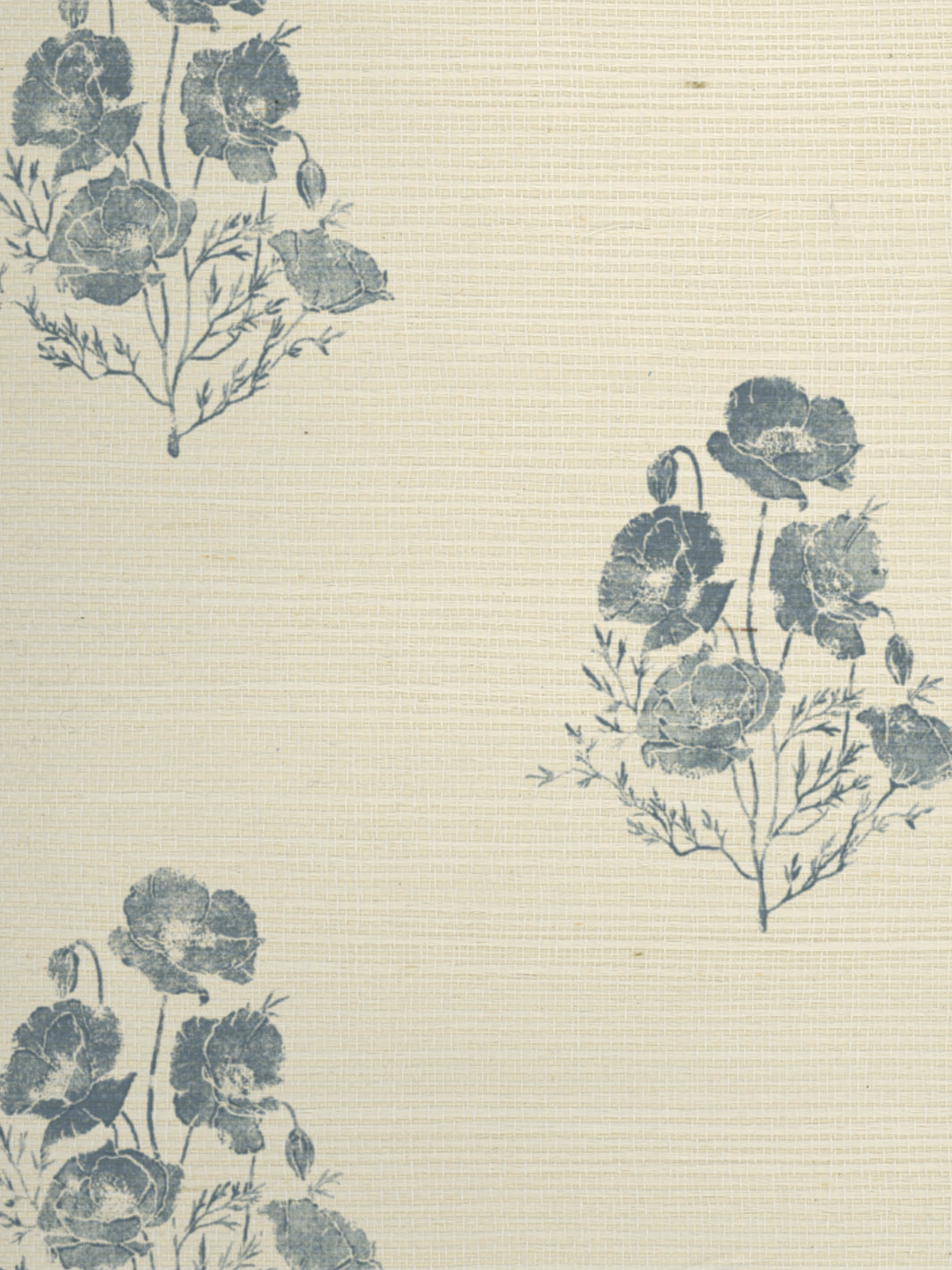 california poppy grasscloth wallpaper by nathan turner blue