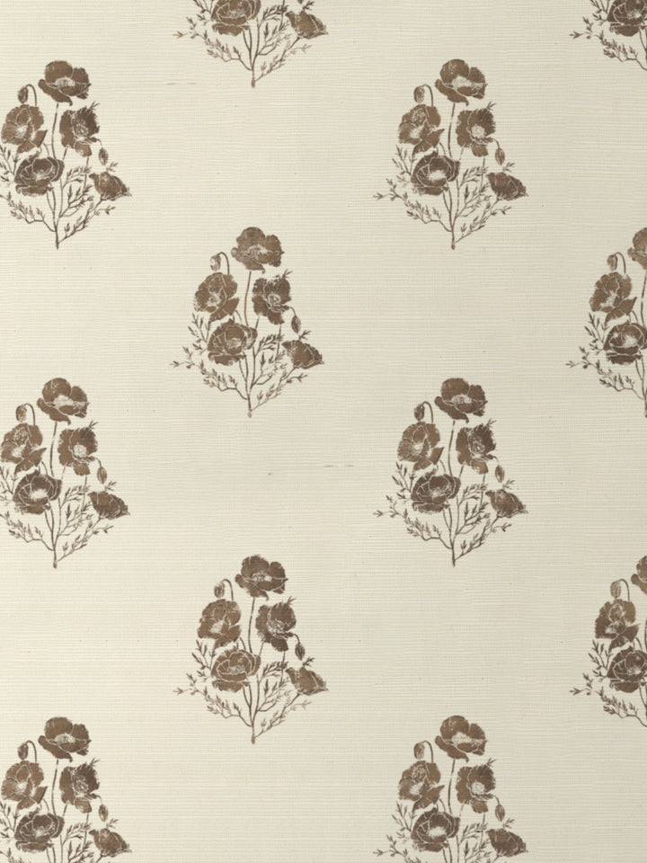 california poppy grasscloth wallpaper by nathan turner brown