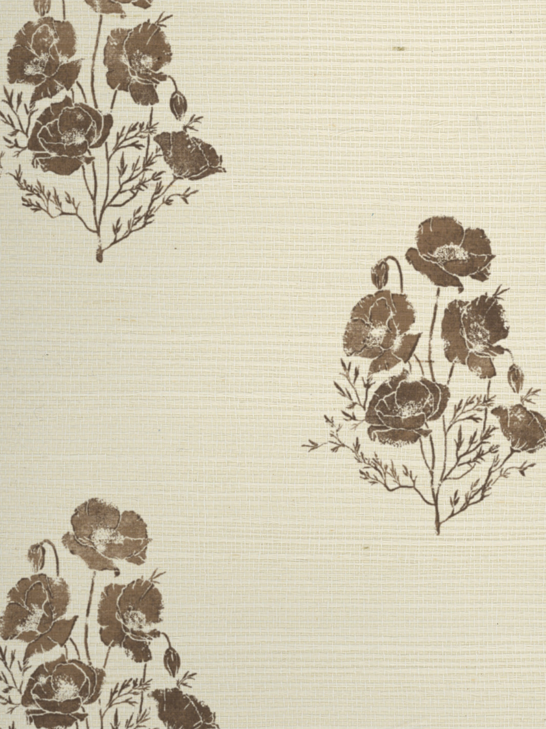 california poppy grasscloth wallpaper by nathan turner brown