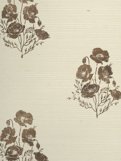california poppy grasscloth wallpaper by nathan turner brown