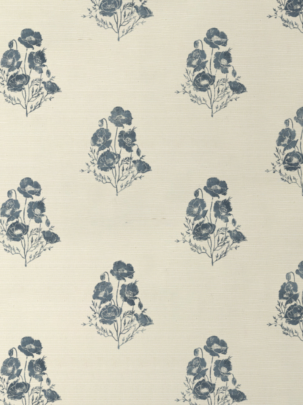 california poppy grasscloth wallpaper by nathan turner darker blue