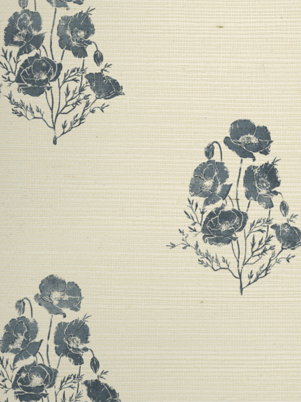 california poppy grasscloth wallpaper by nathan turner darker blue