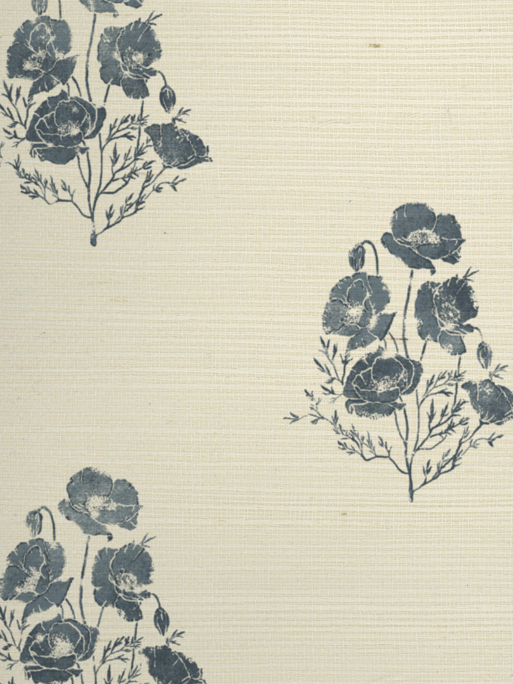 california poppy grasscloth wallpaper by nathan turner darker blue