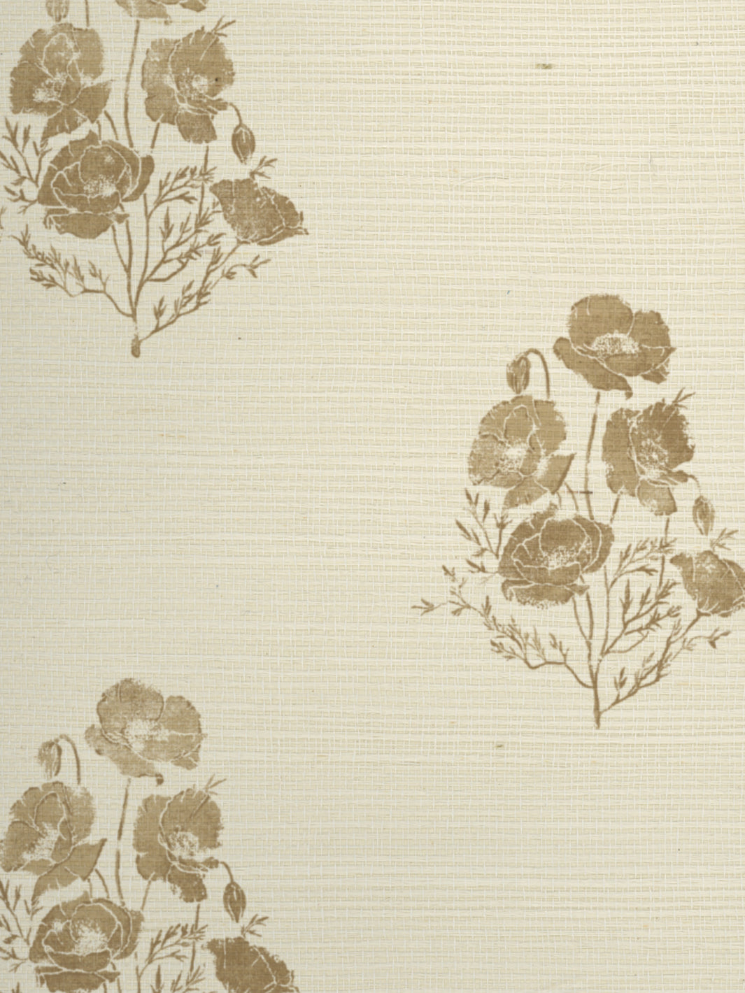 california poppy grasscloth wallpaper by nathan turner gold