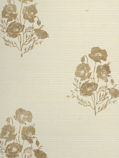 california poppy grasscloth wallpaper by nathan turner gold