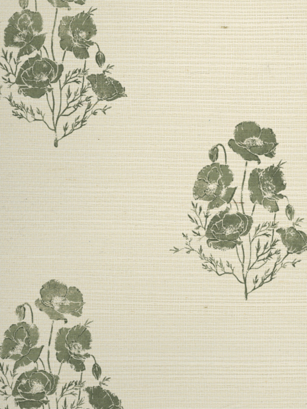 california poppy grasscloth wallpaper by nathan turner green