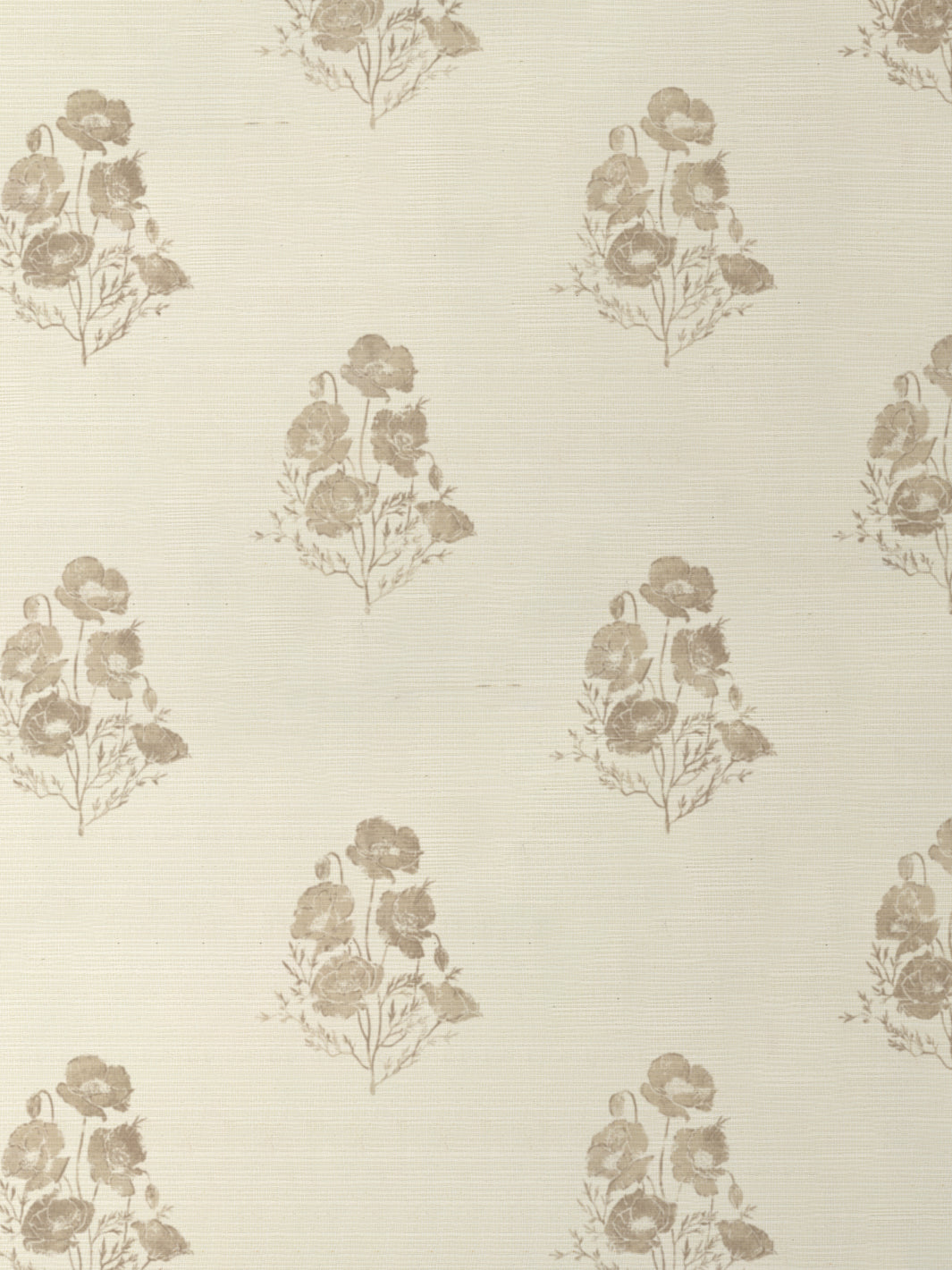 'California Poppy' Grasscloth Wallpaper by Nathan Turner - Neutral