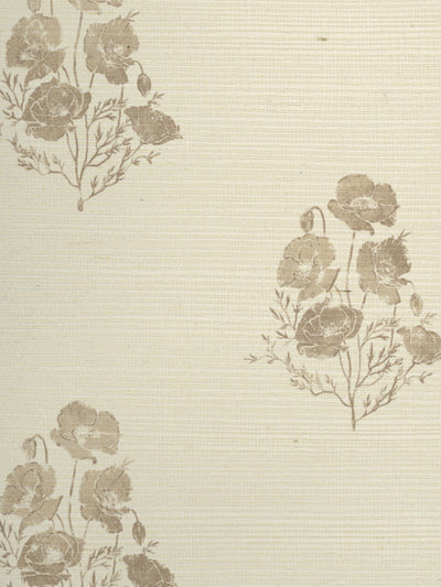 'California Poppy' Grasscloth Wallpaper by Nathan Turner - Neutral