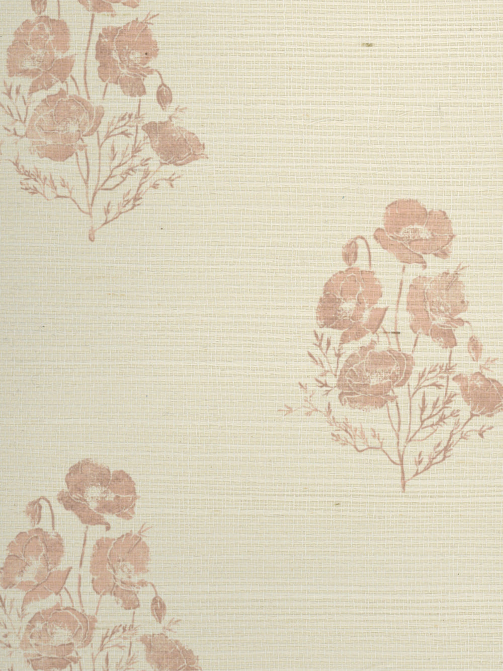 california poppy grasscloth wallpaper by nathan turner pink