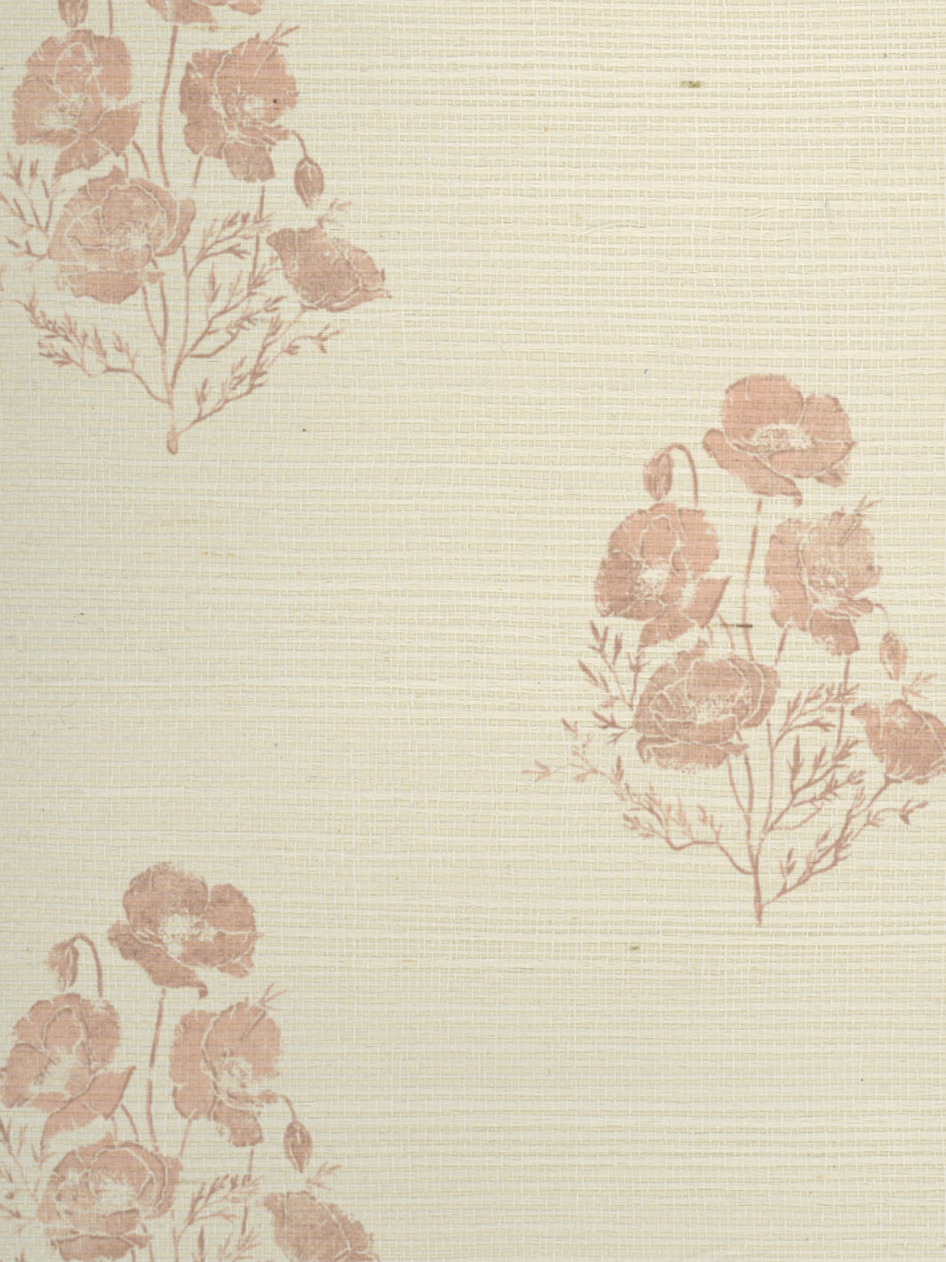 california poppy grasscloth wallpaper by nathan turner pink