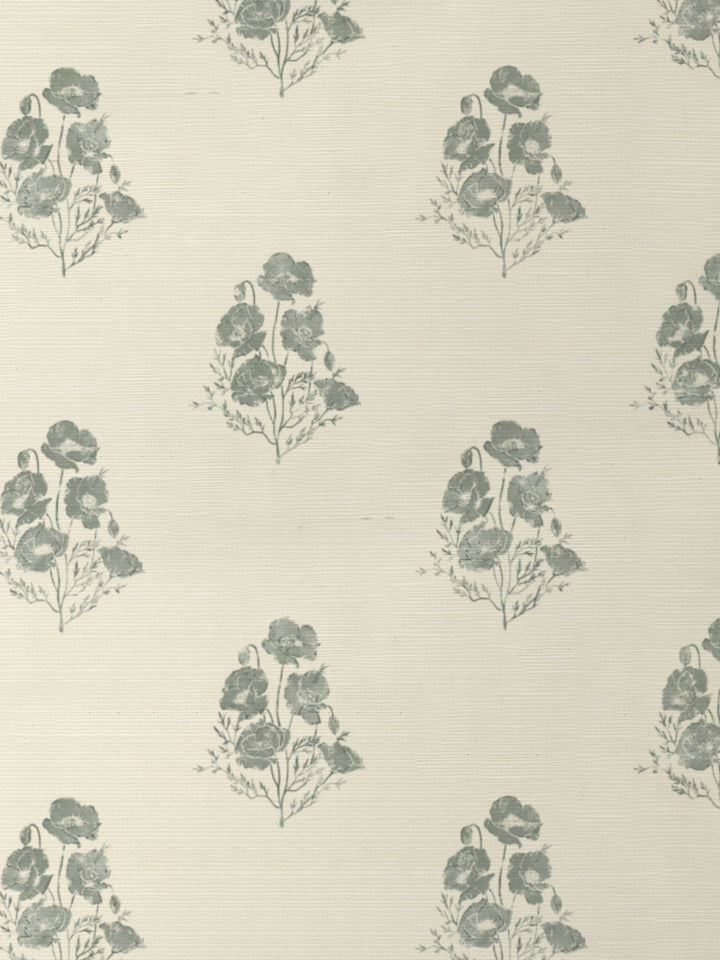 california poppy grasscloth wallpaper by nathan turner sage