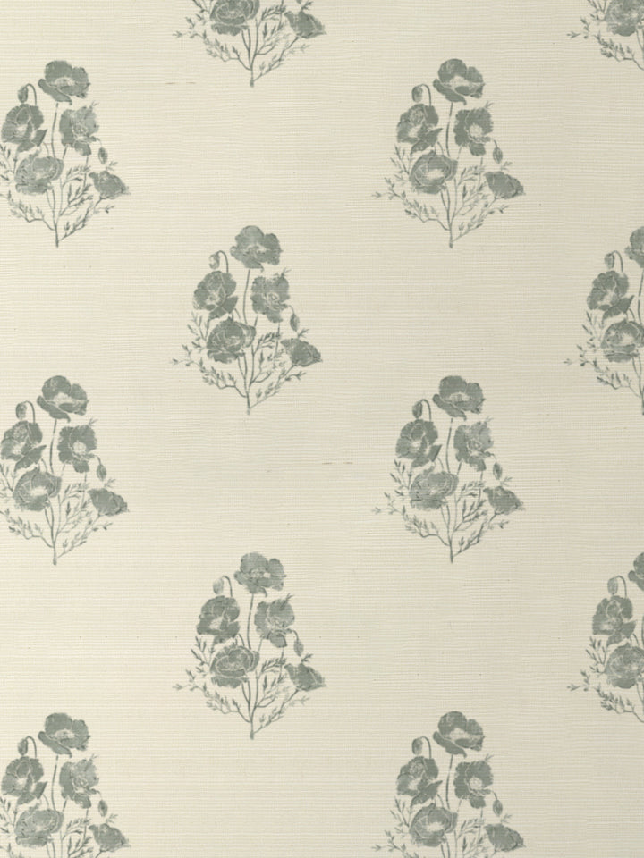 california poppy grasscloth wallpaper by nathan turner sage